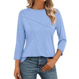 Camiseta Feminina Ticticmiss, Manga 3/4, Gola Redonda, Caimento Solto