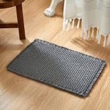 Tapetes De Banheiro Tyuu Super Absorventes Antiderrapantes Waffle Cinza Escuro