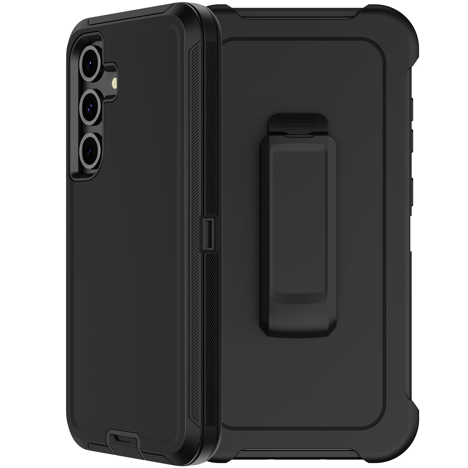 Capa Rubcase Para Samsung Galaxy S24 Fe Com Clipe De Cinto Preta