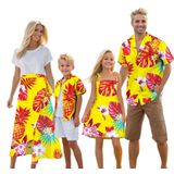 Roupas Havaianas Combinando: Pai Cromoncente, Filho, Mãe E Filha