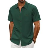 Camisa Pj Paul Jones Beach Para Homens Com Botões De Algodão E Linho