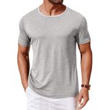 Camiseta Masculina Coofandy, Gola Redonda, Manga Curta, Aço Leve