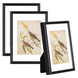 Porta-retratos Fkvat Black Brushed Metal 3.5x5 Para Mesa/parede
