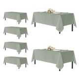 Toalha De Mesa Sancua Retangular Para Mesas De 8 Pés 60x120 Cm, Pacote Com 6