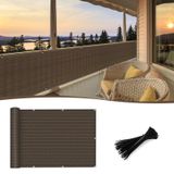 Tela De Privacidade Para Varanda Sunny Guard Personalizada 80x760cm Marrom