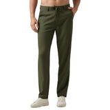 Calças Willit Linen, Vestido Casual Masculino, Com Cordão, Verde Militar