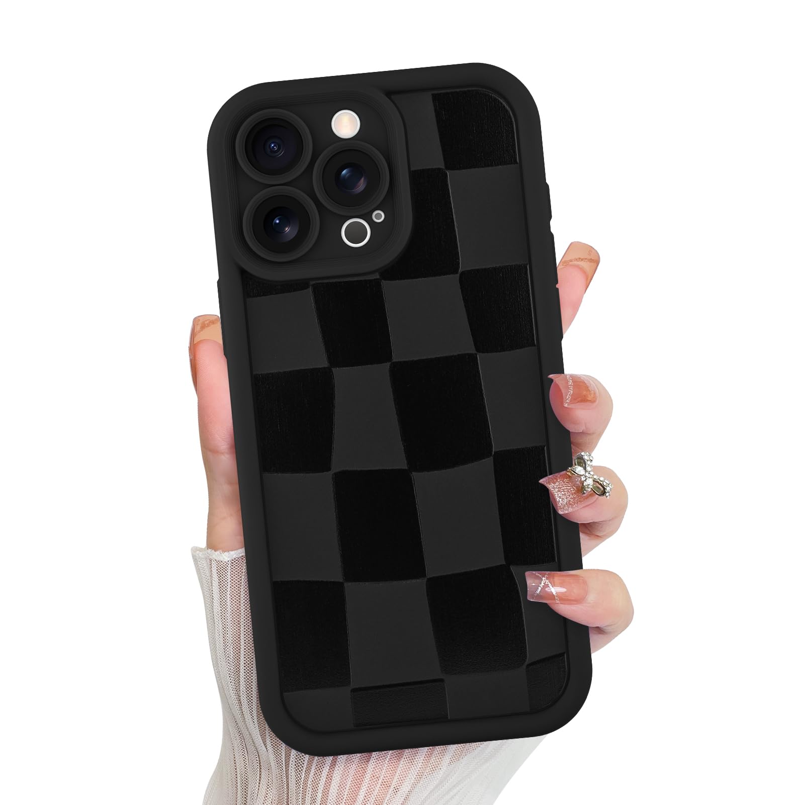 Capa De Telefone Kanghar Compatível Com Iphone 15 Pro Max - Preta