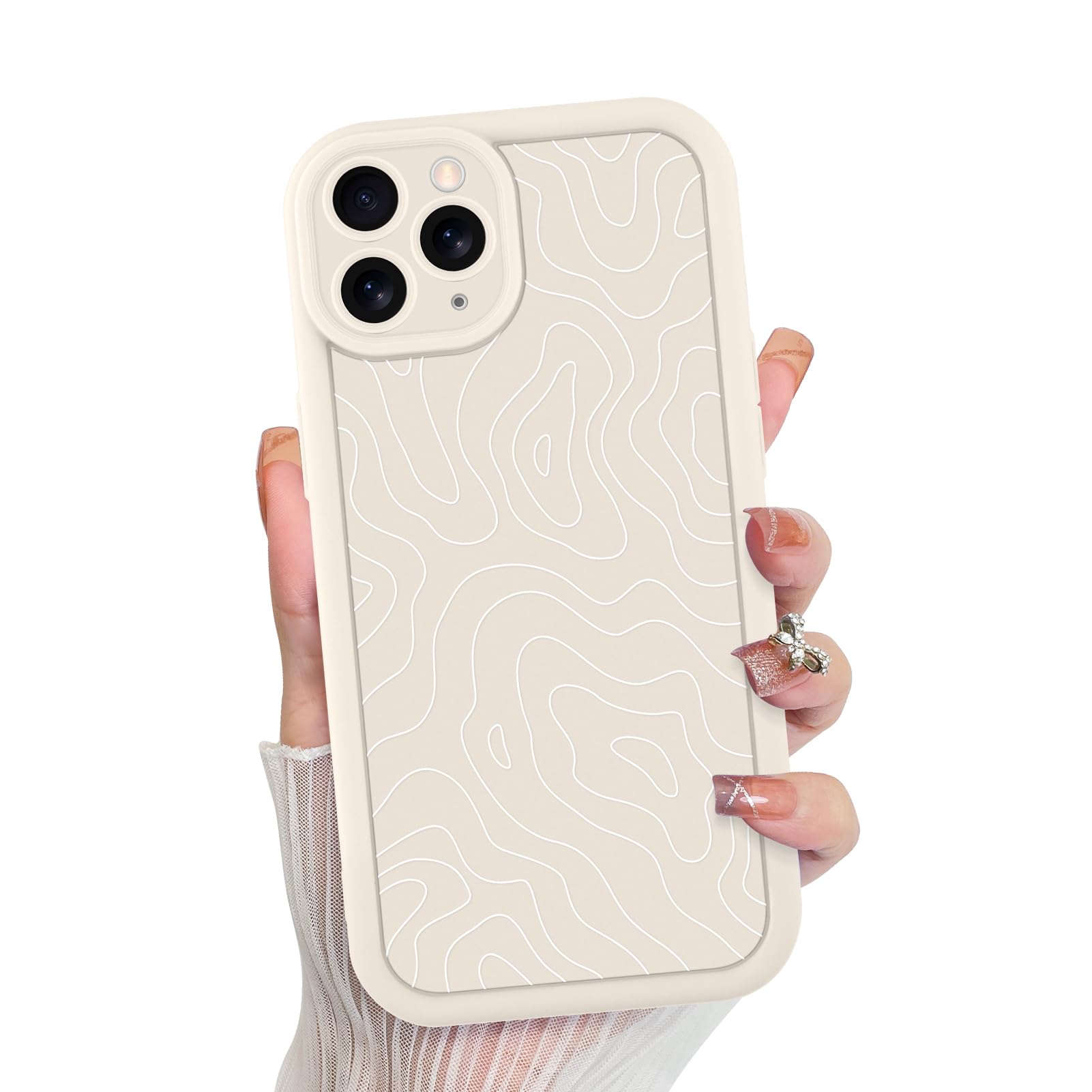 Capa De Telefone Mzelq Silicone Wave Ripple Para Iphone 11 Pro Max