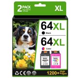 Cartuchos De Tinta Inkstellar 64xl Preto/tricolor (pacote Com 2) Hp 64