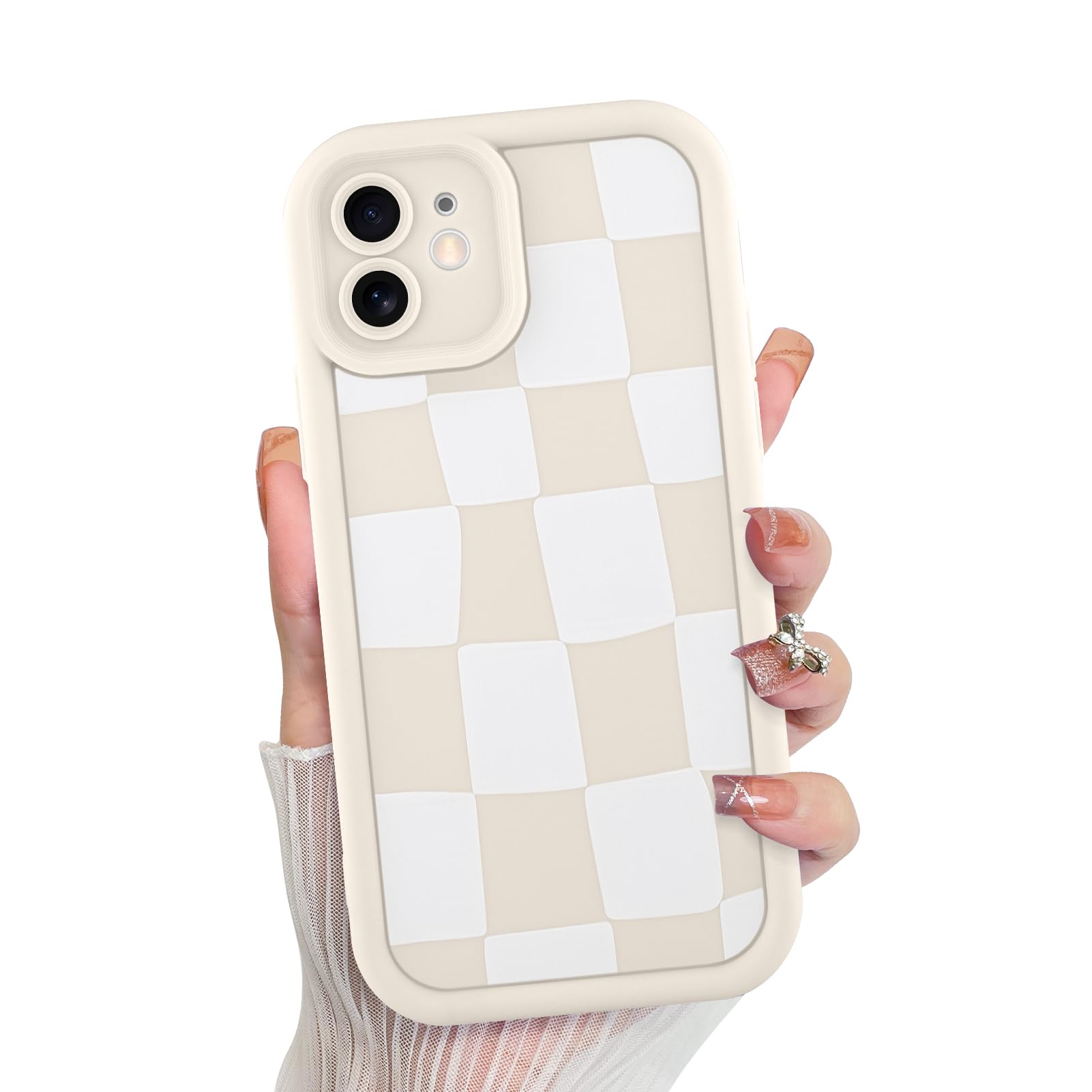 Capa De Telefone Kanghar Compatível Com Iphone 11 Branca De Silicone