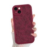 Capa De Telefone Mzelq Para Iphone 15 Silicone Floral Red