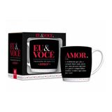 Caneca Porcelana Urban Eu E Você 300ml