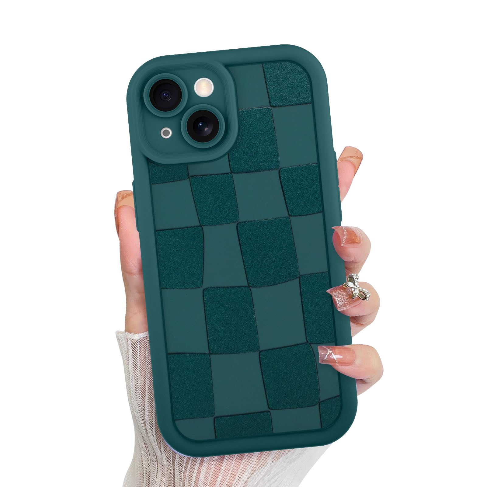 Capa De Telefone Kanghar Compatível Com Iphone 15 Verde Silicone