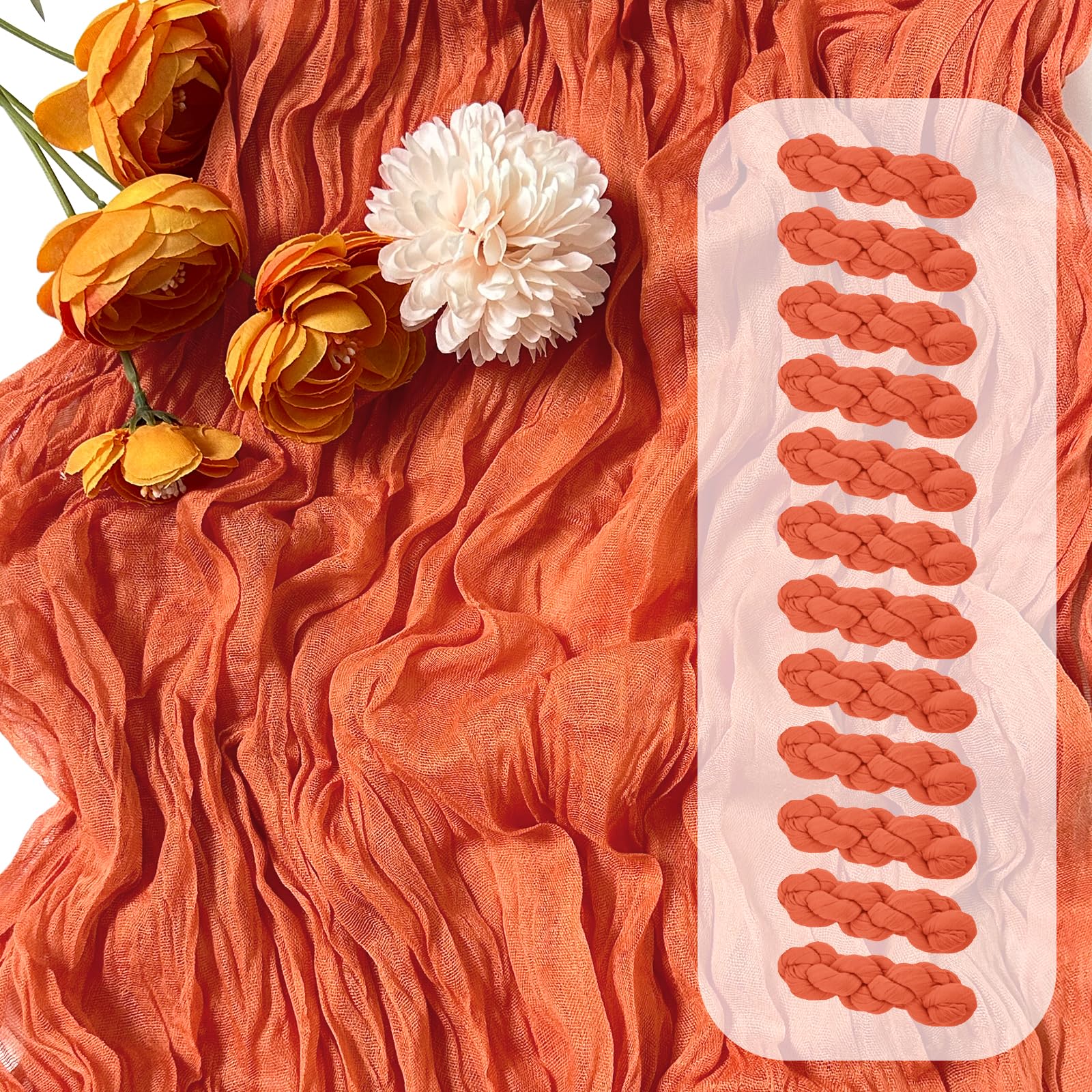 Corredor De Mesa Fanteke Pano De Algodão Laranja 43x274cm De Fibra De Poliéster