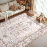 Tapete Area Rose Home Fashion, Lavável 160 X 210 Cm, Poliéster Rosa