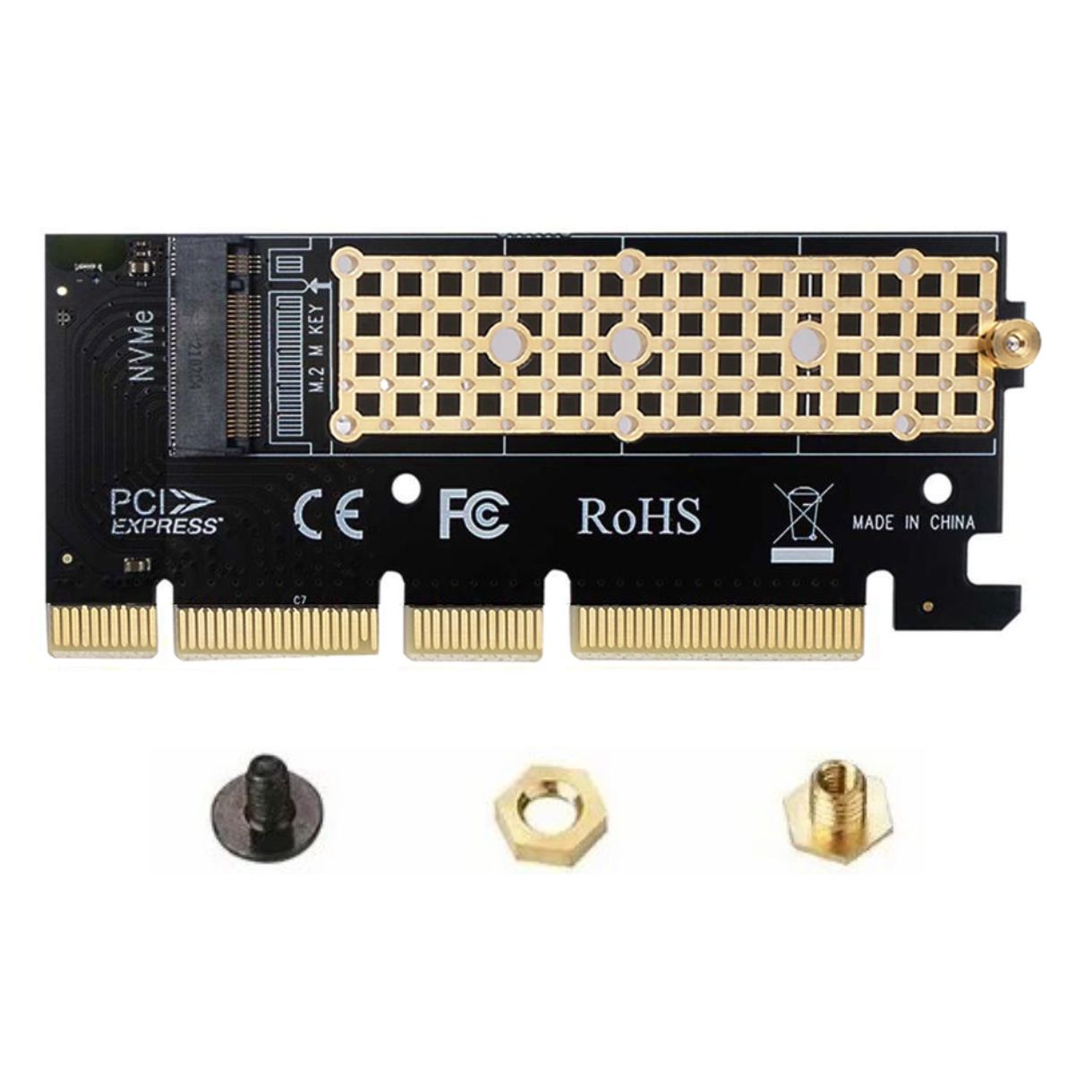 Adaptador Placa Conector Conversor P/ Ssd M2 Nvme Pci-e Pci Express 3.0 E 4.0