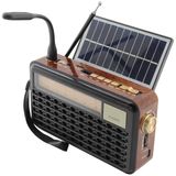 Caixa De Som Rádio Bluetooth Com Painel Solar El522 Preto