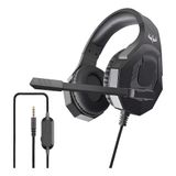 Fone Ouvido Fio Microfone Rotativo Gamer Black Profissional