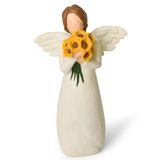 Estatueta Cuntauk Guardian Angel Sunflower Gifts 15 Cm De Resina