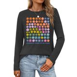 Camisa Hqp Autism Awareness De Manga Comprida Feminina Cinza Escuro