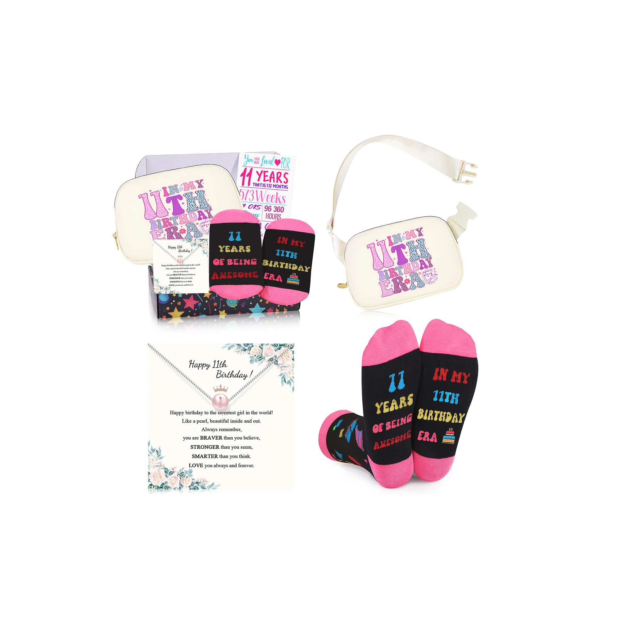 Conjunto De Presente Dogmem De 11º Aniversário Para Meninas Adolescentes Com Pochete