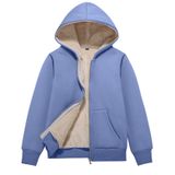 Jaqueta De Lã Rousytn Unissex Para Meninos E Meninas, Forrada Em Sherpa, 5-15y