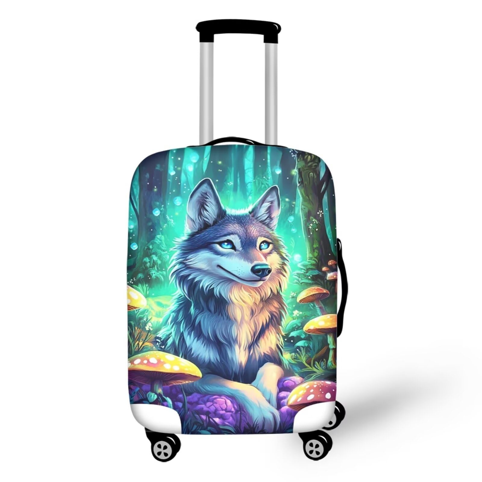 Capa De Bagagem Dremagia Wolf Elástica Resistente A Arranhões 18-32 Polegadas