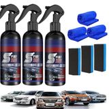 Spray De Revestimento De Carro 3 Em 1 De Cerâmica Multifuncional De 120 Ml