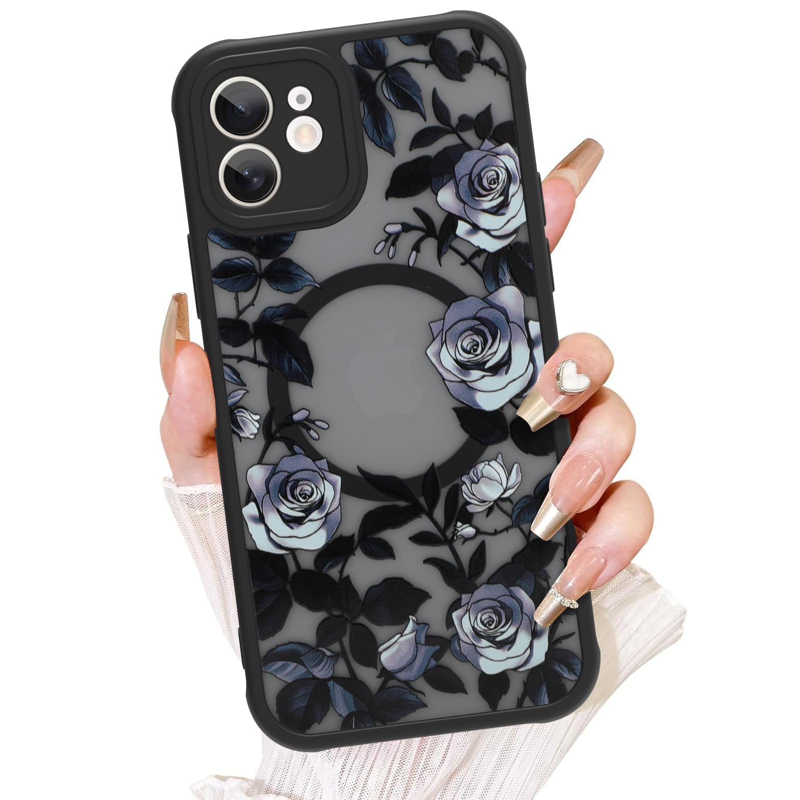 Capa De Telefone Aigomara Para Iphone 11 Com Flor Rosa Magsafe