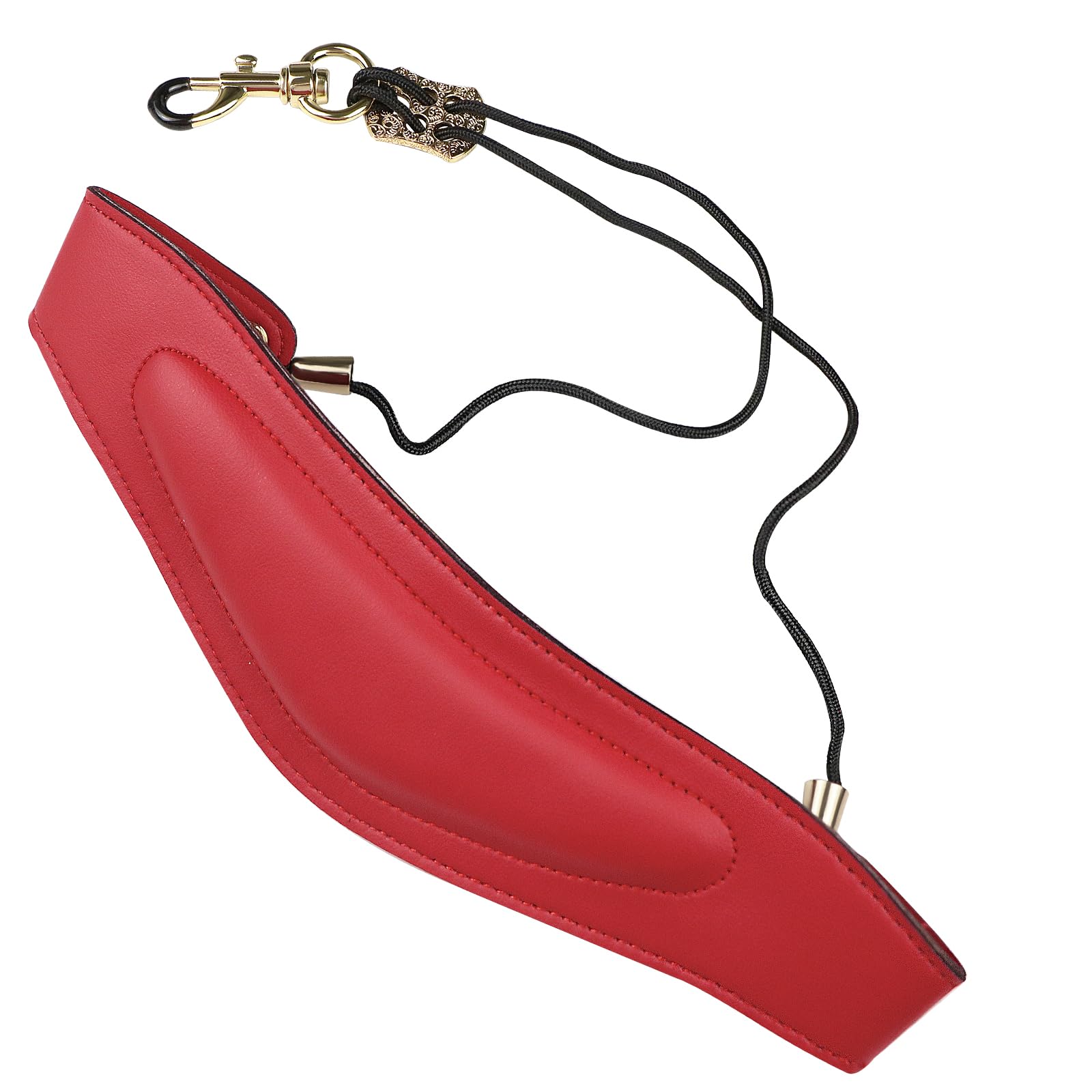 Alça De Pescoço De Saxofone Kuwan Acolchoada Em Couro Macio Para Saxofone