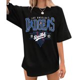 Camiseta De Beisebol Feminina Astanfy Preta De Tamanho Grande
