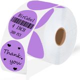 Etiquetas Térmicas Bricabel 4 Polegadas Large Purple Circle 300/rolo