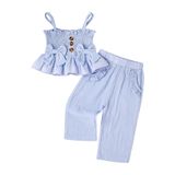 Roupa De Verão Aenbilo 2t Girl Com Camisola E Calças
