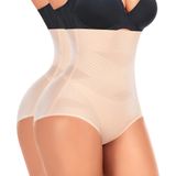 Calcinhas Tummy Control Shapewear Werena High Waist Bege, Pacote Com 2
