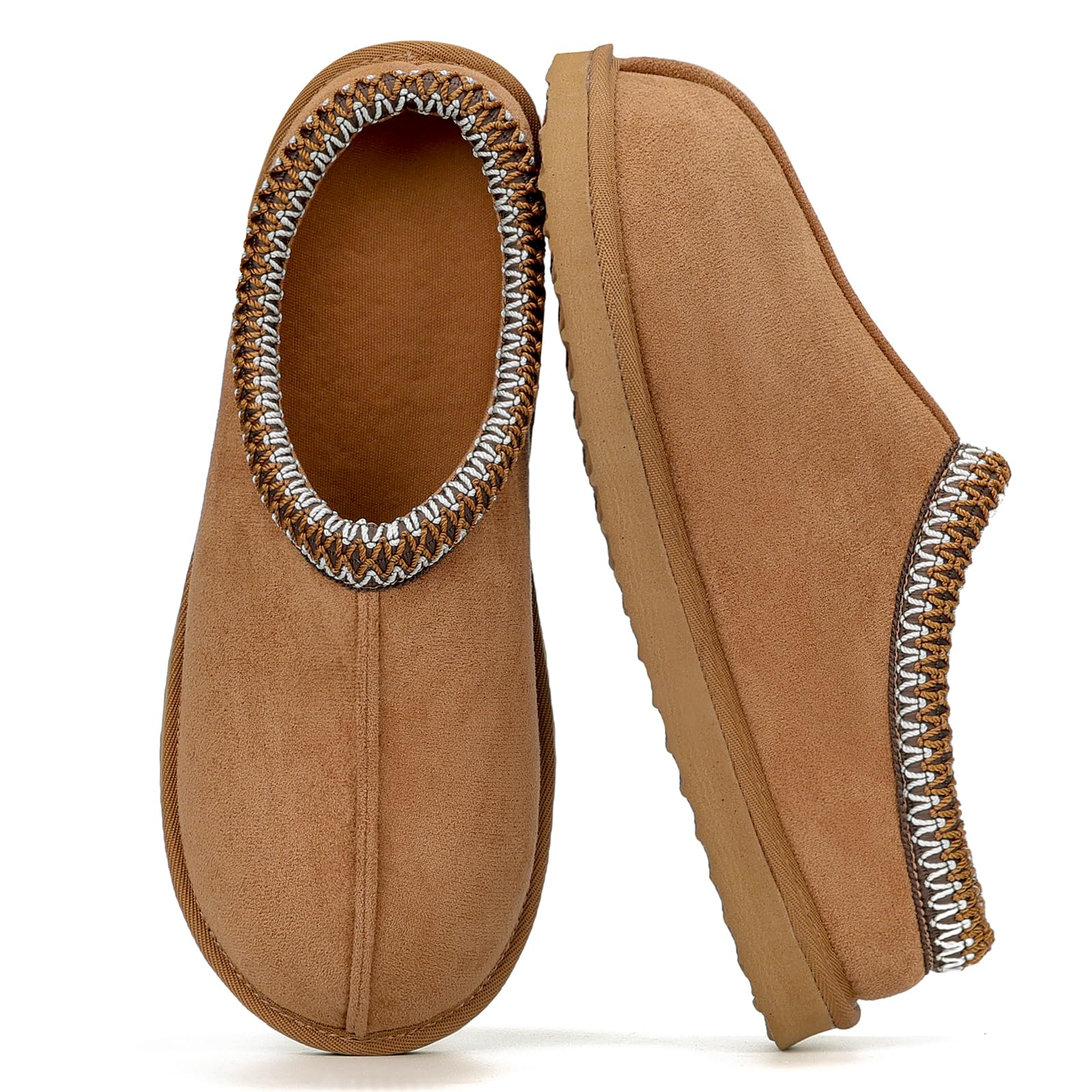 Chinelos Femininos Gdazzio, Aconchegantes, Tornozelos, Interiores E Exteriores, Castanhos