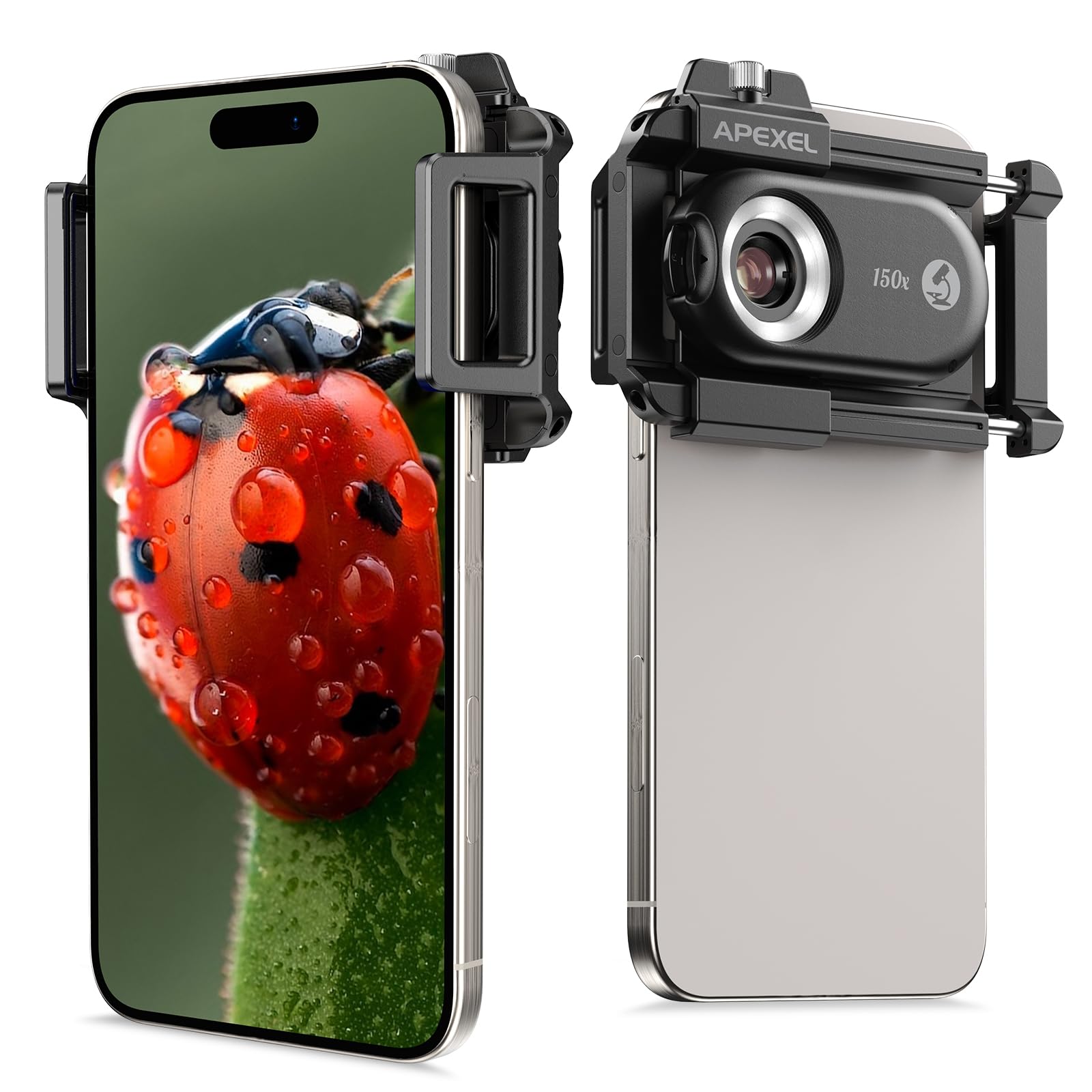 Lente De Microscópio De Telefone Apexel 150x Nano Zoom Para Android/iphone