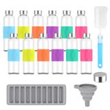 Garrafas De Água De Vidro Zukro 530ml Com Tampa, Pacote Com 12 Unidades Sem Bpa