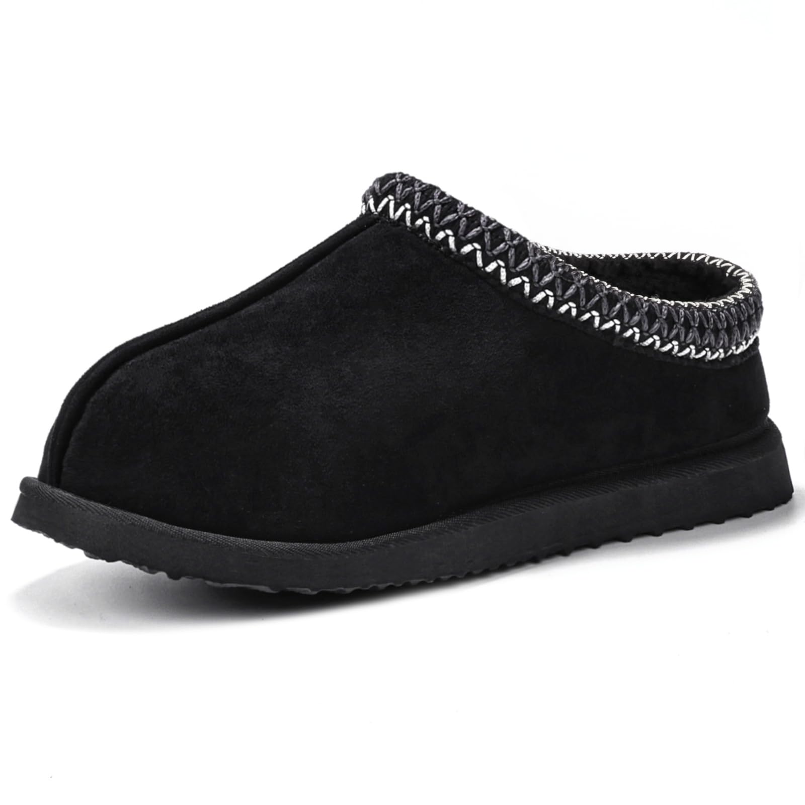 Chinelos Femininos Gdazzio Fuzzy Cozy Ankle Shoes Pretos