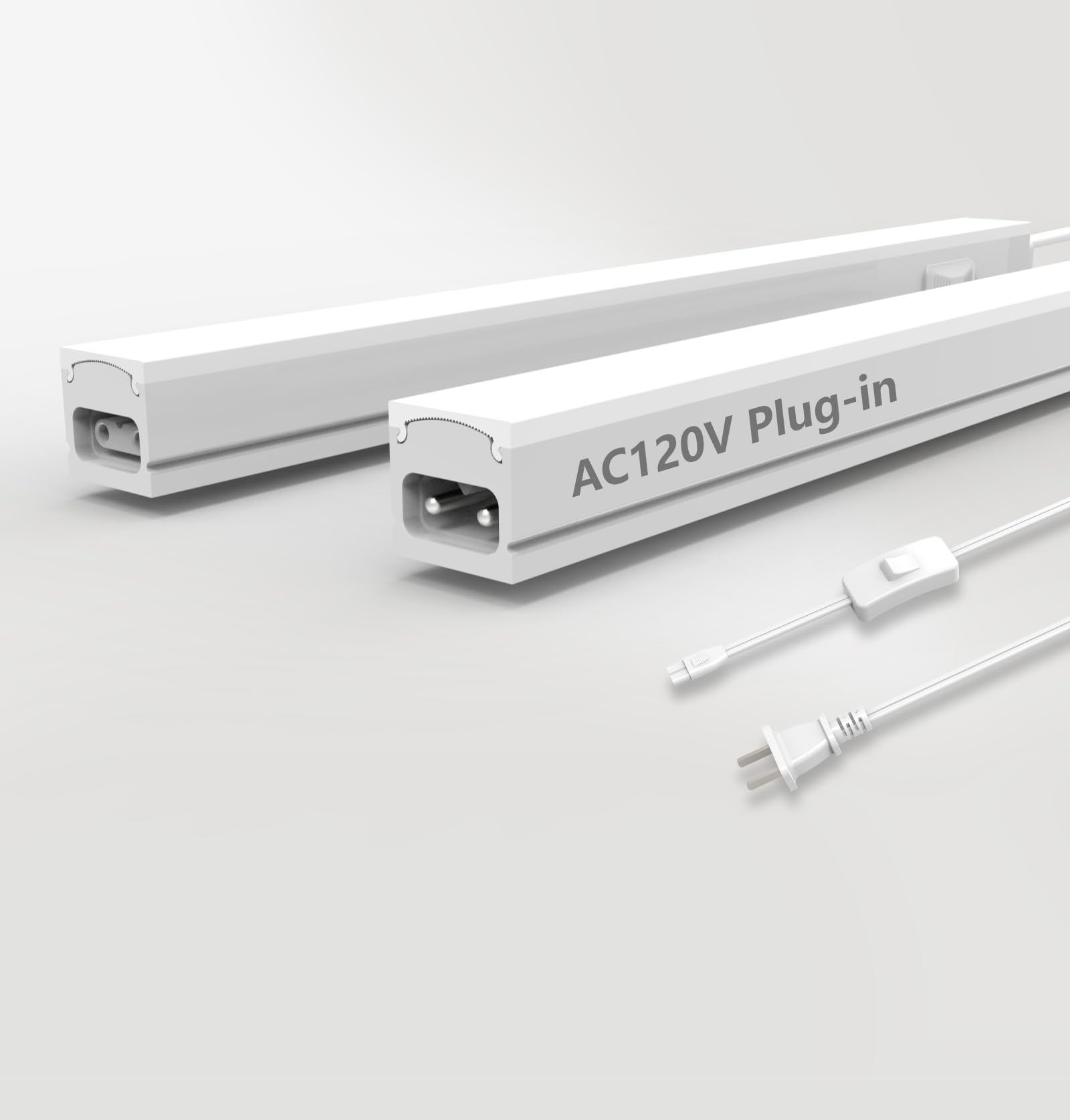 Under Cabinet Lighting Leetdud Plug In 24 Polegadas, 2 Unidades 3cct