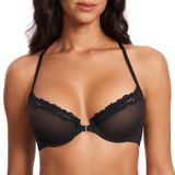 Sutiã Feminino Dobreva Com Fecho Frontal De Malha Racerback 42f Preto