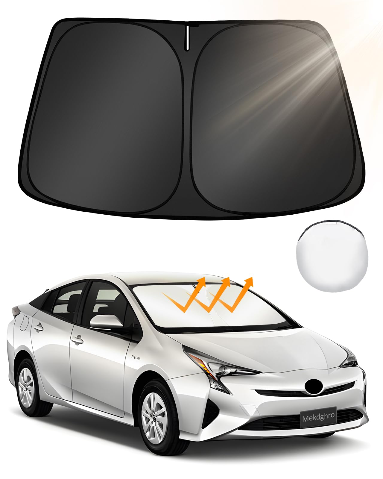 Pára-brisa Sun Shade Mekdghro Custom Fit Toyo-ta Prius 2016-2022