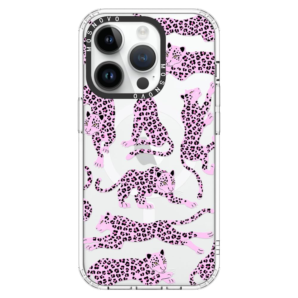 Capa De Telefone Mosnovo Para Iphone 14 Pro Buffertech Pink Leopard