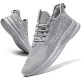 Sapatos Wohhhw Running Tennis Casual Walking Masculinos Cinza Claro 11