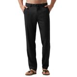 Calças Willit Linen, Vestido Casual Masculino, Com Cordão, Preto, 31 L X 30 L