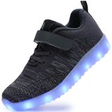 Tênis Infantis Light Up Shoes Aosifu Usb Charge Cinza Escuro