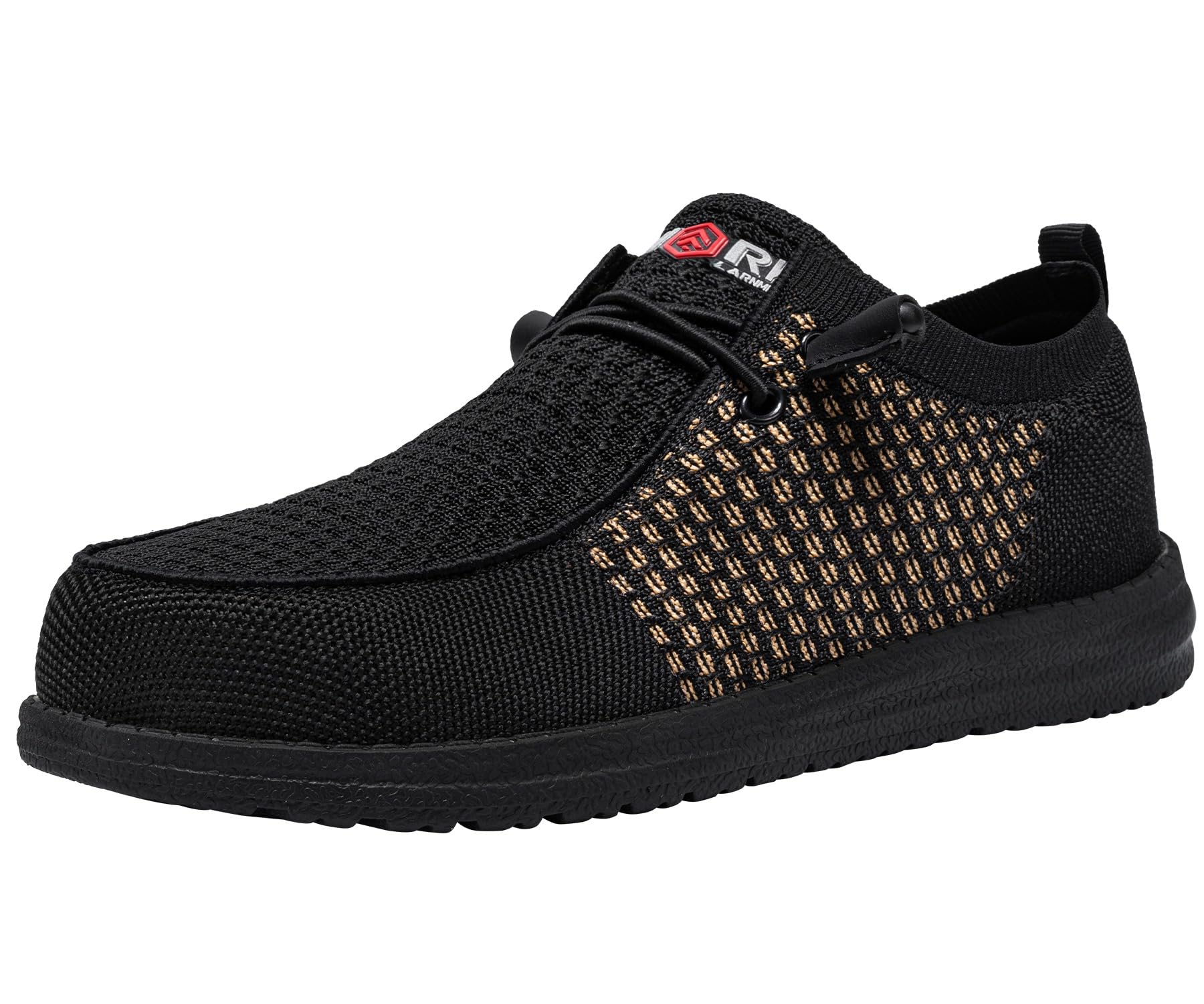 Sapatos De Biqueira De Aço Larnmern Slip On Safety Work, Mocassins Masculinos