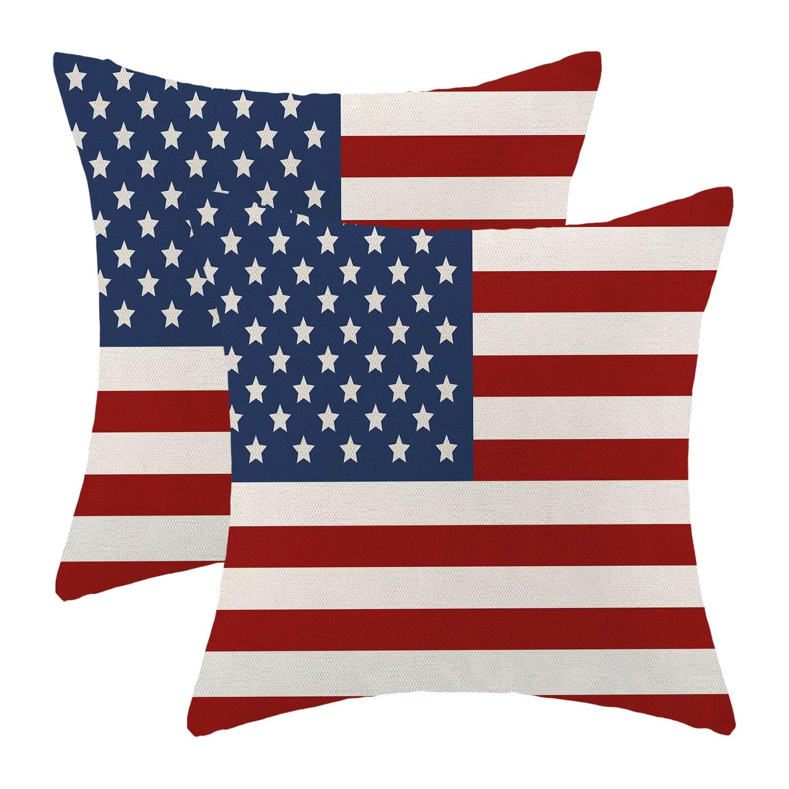 Capas De Travesseiro Jecuwo 4th Of July Patriotic 60x60cm Conjunto De 2