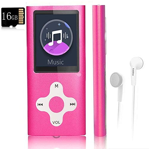 Leitor Mp3 Xidehuy 16gb De Cartão De Memória Com Ecrã Lcd De 1,8"