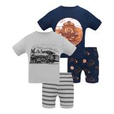 Pijama Daughter Queen Boys Summer 100% Algodão Tamanho 8 7-8 Anos