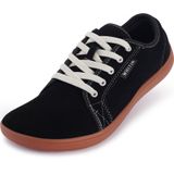 Sapatos Femininos Whitin De Couro, Bico Largo, Minimalista, Preto 36